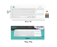 LOGITECH Media K400 plus Biala - 276511 - zdjęcie 13
